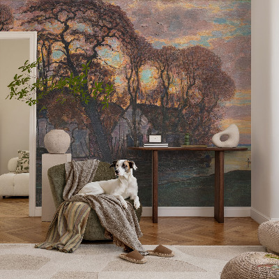 Fotobehang op maat Avondlandschap