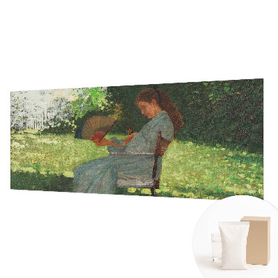 Fotobehang woonkamer in zomerachtige kleuren met een harmonieuze uitstraling