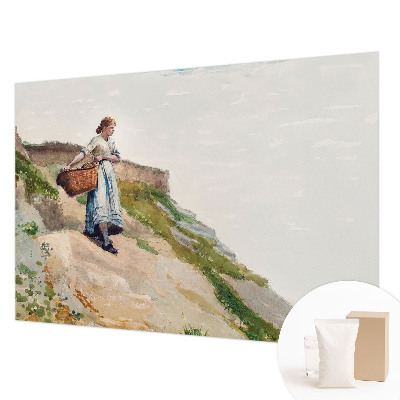 Fotobehang slaapkamer met vrouwelijk landschap als ontwerp
