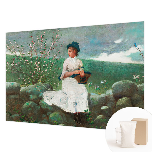 Fotobehang voor slaapkamer met een bloemrijk ontwerp voor een rustige sfeer