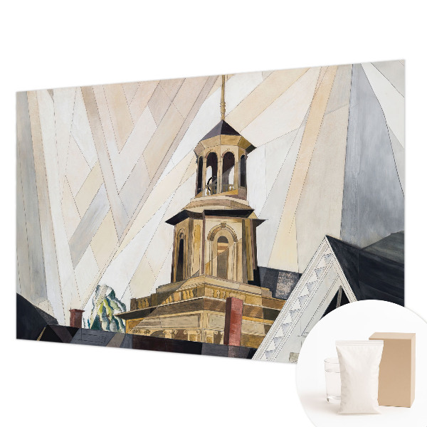 Fotobehang voor de woonkamer met een architectonische toren als print