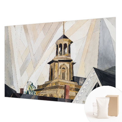 Fotobehang voor de woonkamer met een architectonische toren als print