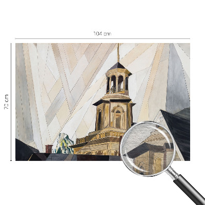 Fotobehang voor de woonkamer met een architectonische toren als print