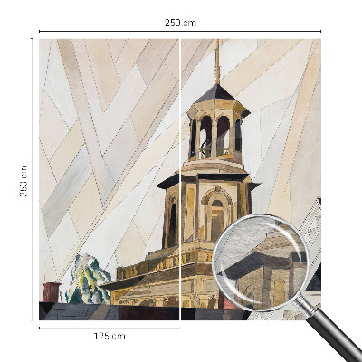 Fotobehang voor de woonkamer met een architectonische toren als print
