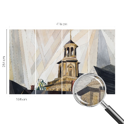 Fotobehang voor de woonkamer met een architectonische toren als print