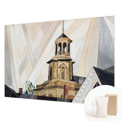 Fotobehang voor de woonkamer met een architectonische toren als print