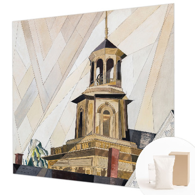 Fotobehang voor de woonkamer met een architectonische toren als print