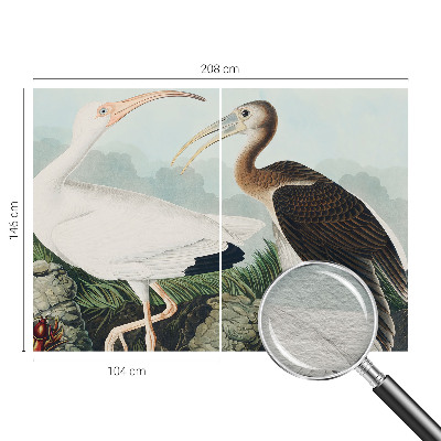 Luxe fotobehang met een vogelpaar als motief