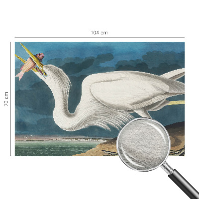 Fotobehang naadloos met een vogel die een vis vasthoudt