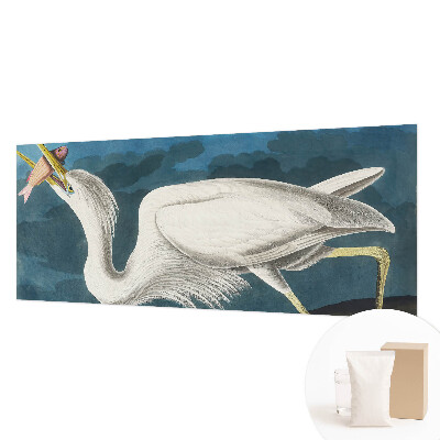 Fotobehang naadloos met een vogel die een vis vasthoudt