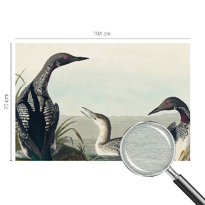 Uniek fotobehang met een afbeelding van vogels boven het water