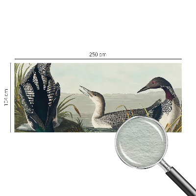 Uniek fotobehang met een afbeelding van vogels boven het water