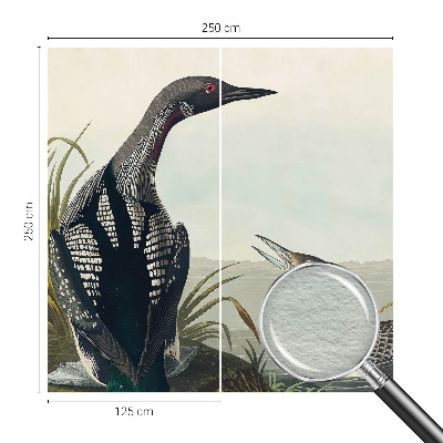Uniek fotobehang met een afbeelding van vogels boven het water