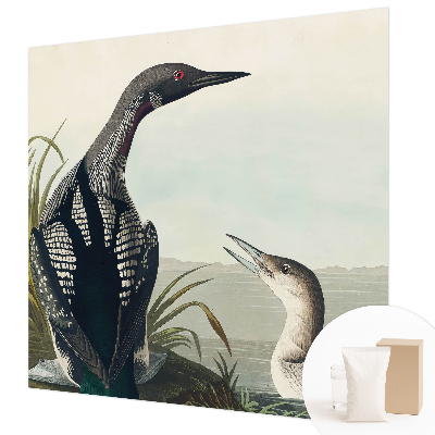Uniek fotobehang met een afbeelding van vogels boven het water