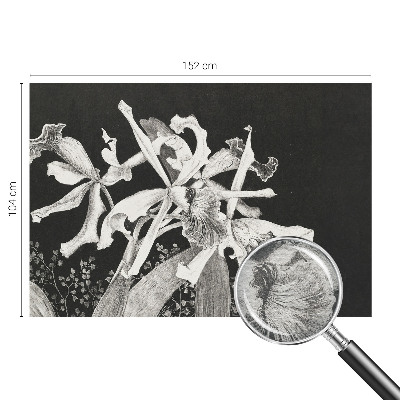 Groot fotobehang met een illustratie van een orchidee