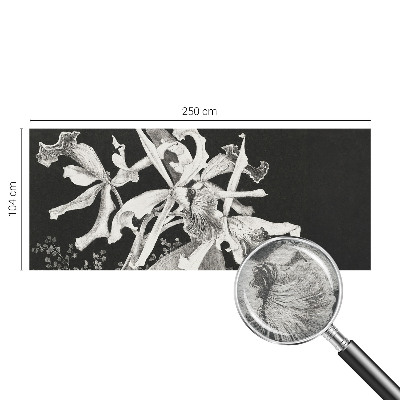 Groot fotobehang met een illustratie van een orchidee