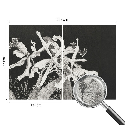 Groot fotobehang Orchidee illustratie