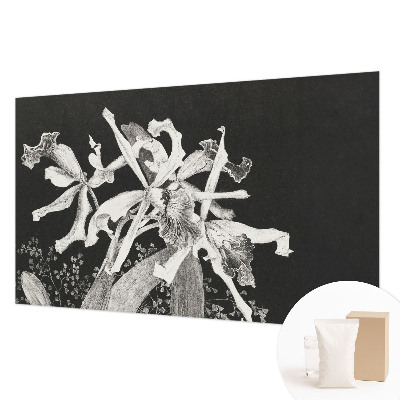 Groot fotobehang met een illustratie van een orchidee