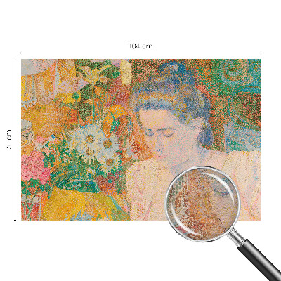 Vliesbehang fotobehang met een bloemenportret als print