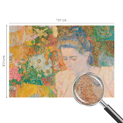 Vliesbehang fotobehang met een bloemenportret als print