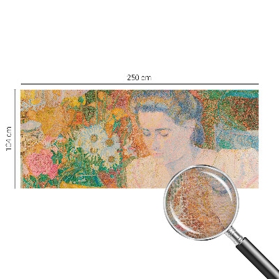 Vliesbehang fotobehang met een bloemenportret als print