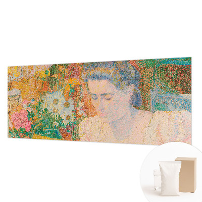 Vliesbehang fotobehang met een bloemenportret als print