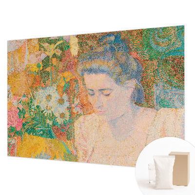 Vliesbehang fotobehang met een bloemenportret als print