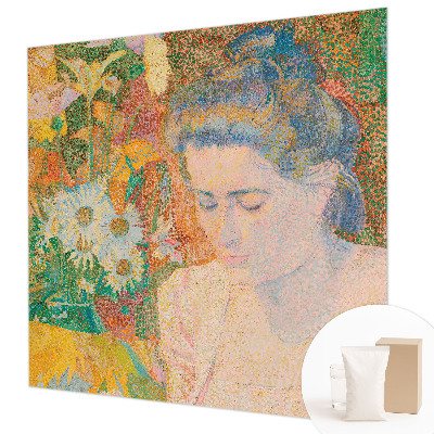Vliesbehang fotobehang met een bloemenportret als print