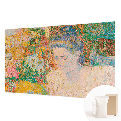 Vliesbehang fotobehang met een bloemenportret als print