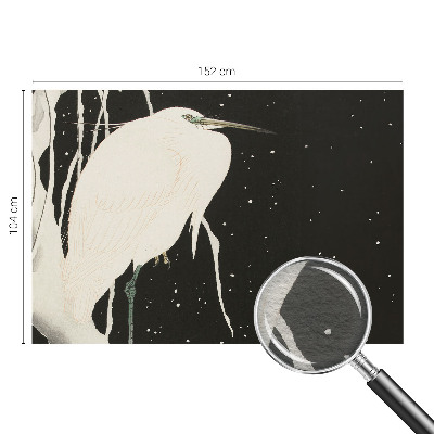 Vlies fotobehang met een print van een wintervogel