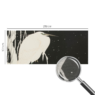 Vlies fotobehang met een print van een wintervogel
