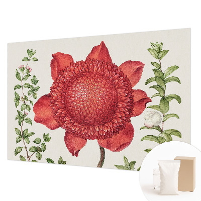 Fotobehang slaapkamer met een bloemig en elegant ontwerp