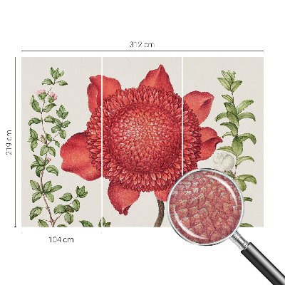 Fotobehang slaapkamer Bloemige elegantie