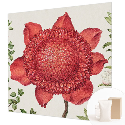 Fotobehang slaapkamer met een bloemig en elegant ontwerp