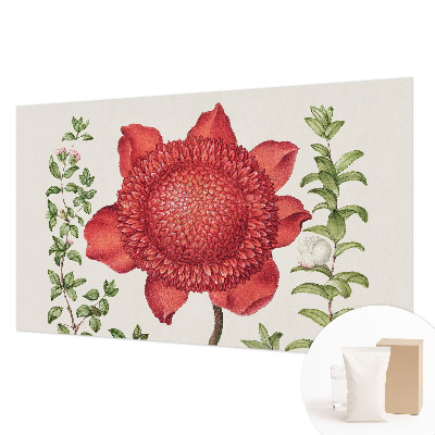 Fotobehang slaapkamer met een bloemig en elegant ontwerp