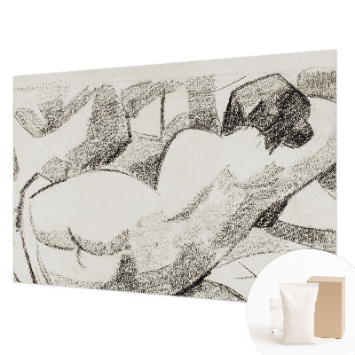 Fotobehang vliesbehang met een liggende figuur als motief