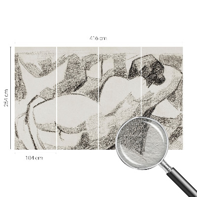 Fotobehang vliesbehang Een liggende figuur