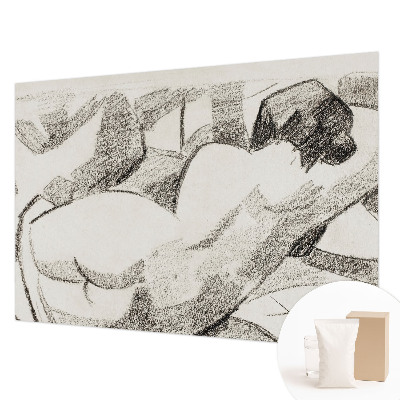 Fotobehang vliesbehang met een liggende figuur als motief
