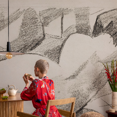 Fotobehang vliesbehang Een liggende figuur