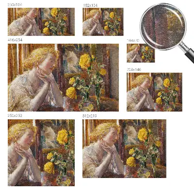 Vliesbehang fotobehang woonkamer met afbeelding van een vrouw tussen rozen