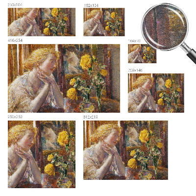Vliesbehang fotobehang woonkamer Vrouw met rozen