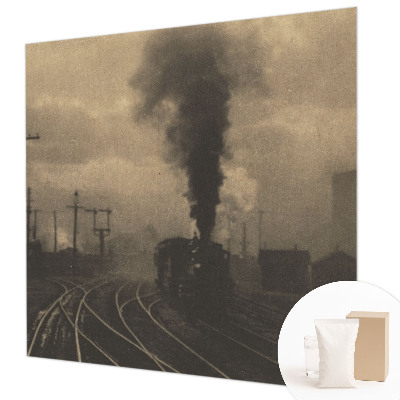 Muurbehang met een industrieel landschap
