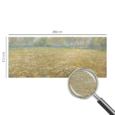 Fotobehang met een bloeiend veld als motief