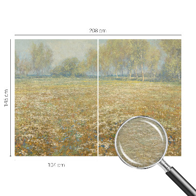 Fotobehang Bloeiend veld