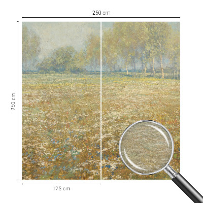 Fotobehang Bloeiend veld