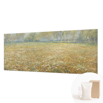 Fotobehang met een bloeiend veld als motief