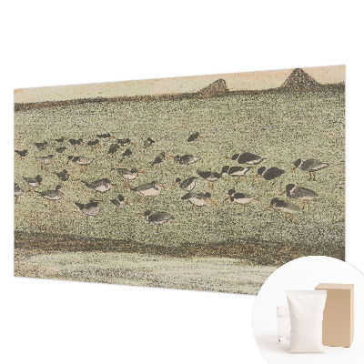 Fotobehang op maat met een patroon van vredige vogels