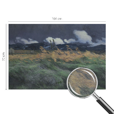 Fotobehang naadloos met een patroon van door de wind meegevoerde grassen