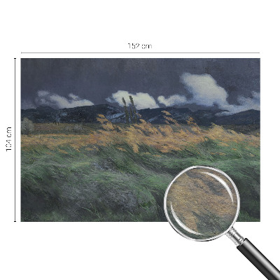 Fotobehang naadloos Door de wind meegevoerde grassen