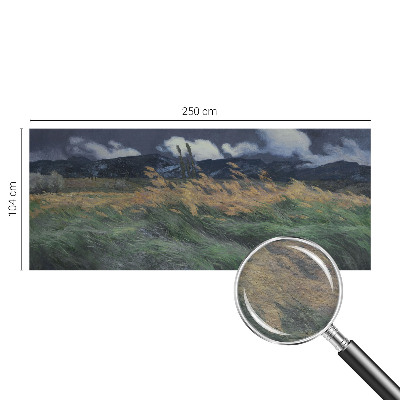 Fotobehang naadloos Door de wind meegevoerde grassen